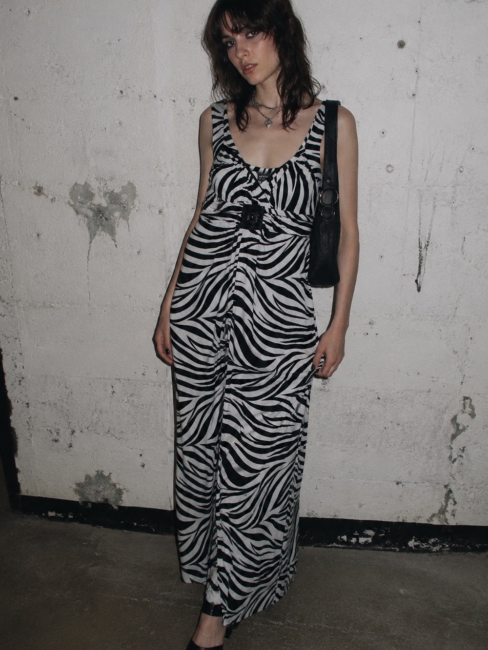 Vintage Womens Babydoll Midi Dress Sz 4 Mob Wife Indie Sleaze 90s Italian Glam‎
